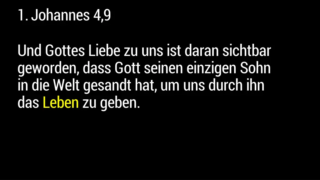 1 johannes 4 9