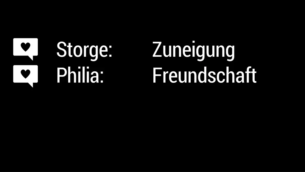 storge philia