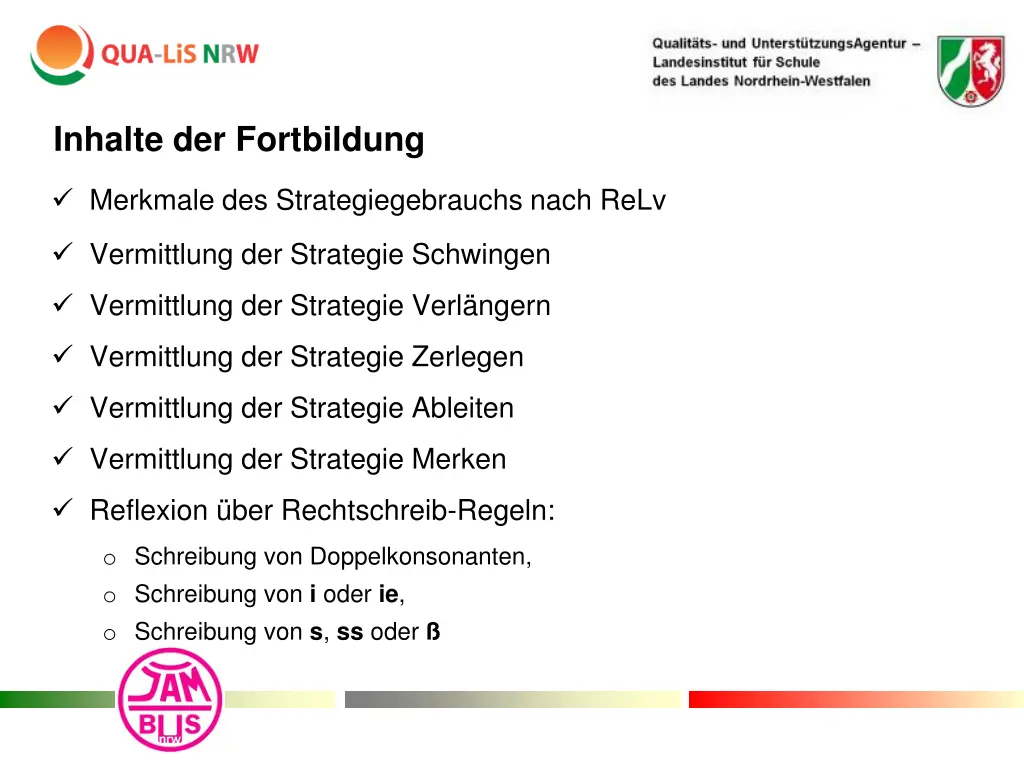 inhalte der fortbildung