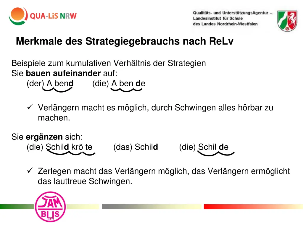 merkmale des strategiegebrauchs nach relv 1