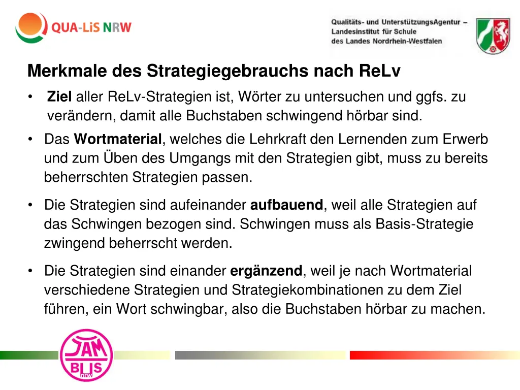 merkmale des strategiegebrauchs nach relv