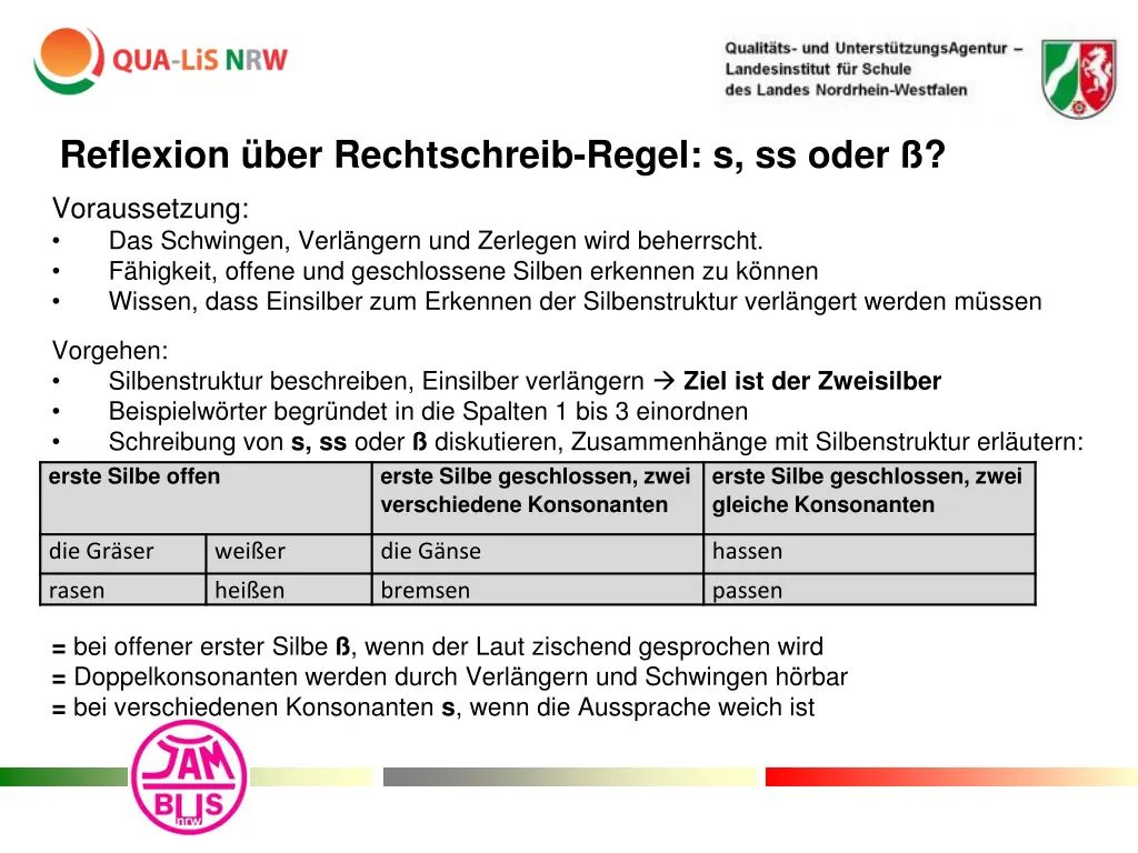 reflexion ber rechtschreib regel s ss oder