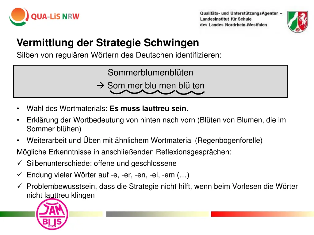 vermittlung der strategie schwingen 1