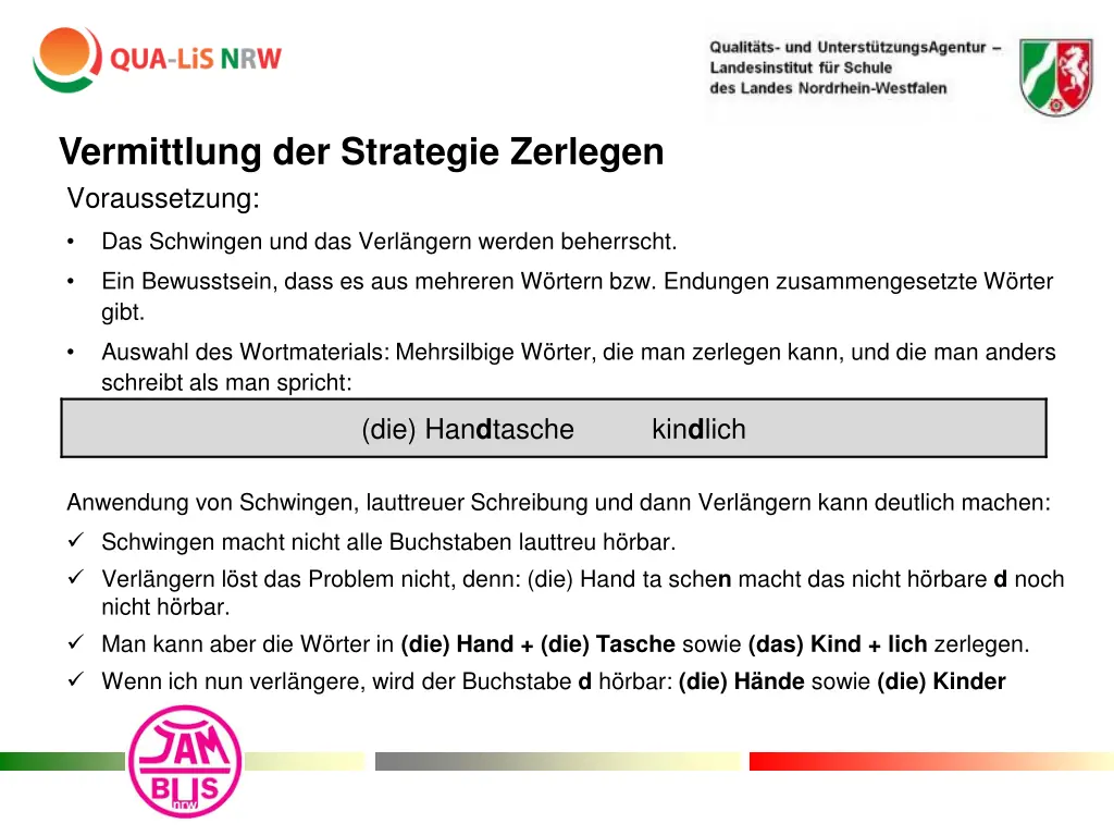 vermittlung der strategie zerlegen