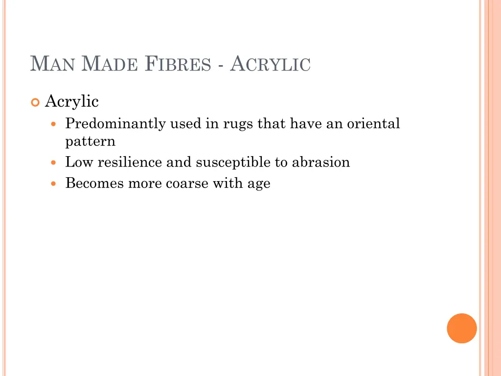 m an m ade f ibres a crylic