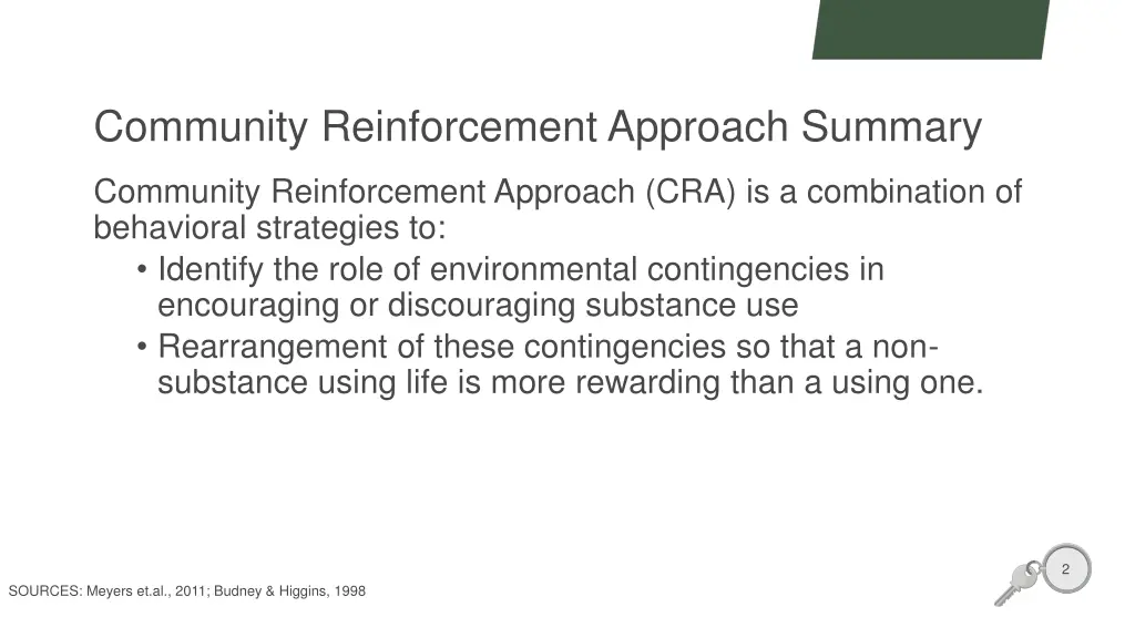 community reinforcement approach summary