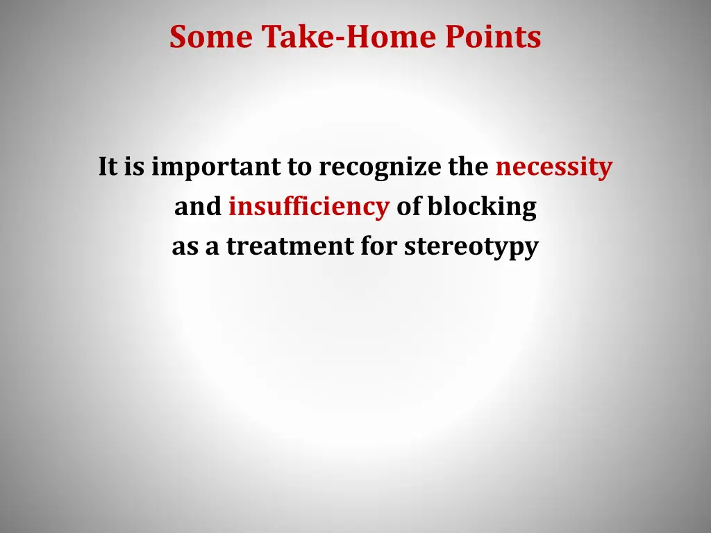 some take home points 1