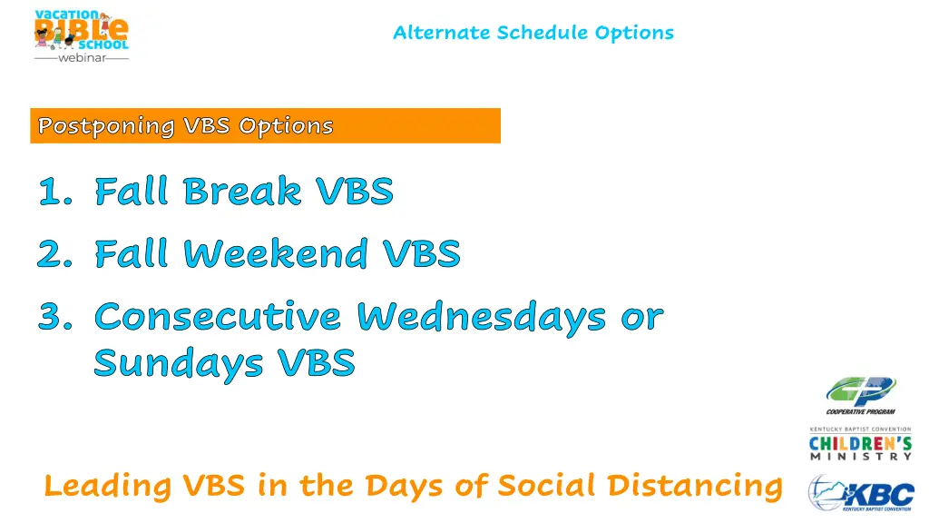 alternate schedule options