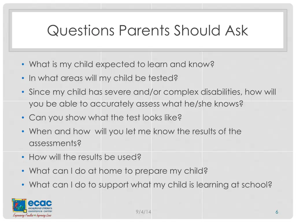 questions parents should ask