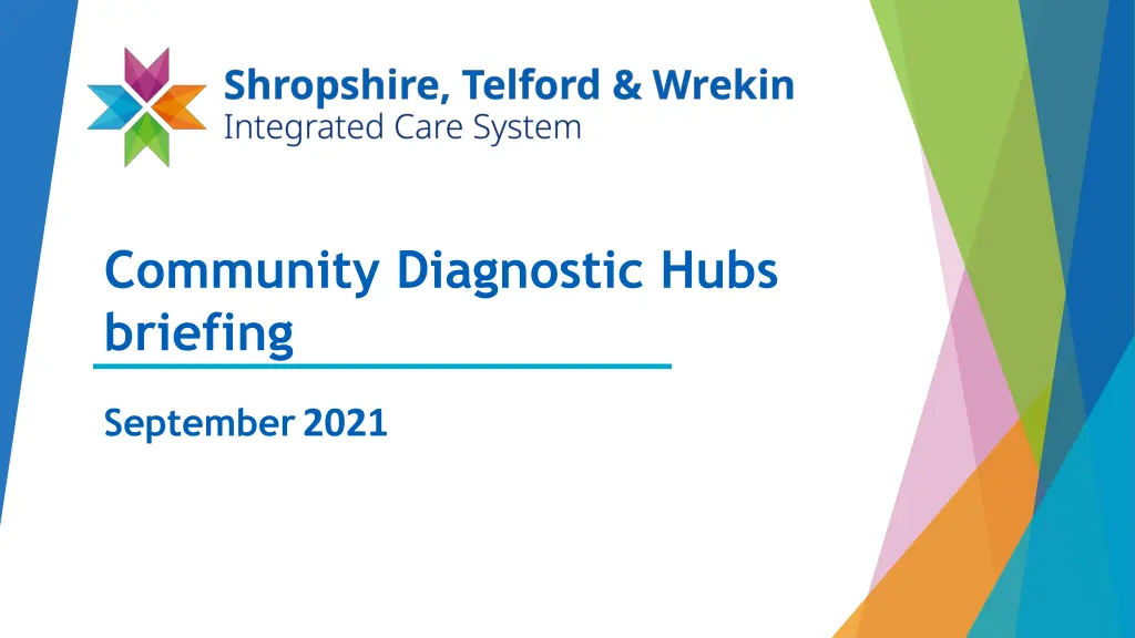 community diagnostic hubs briefing