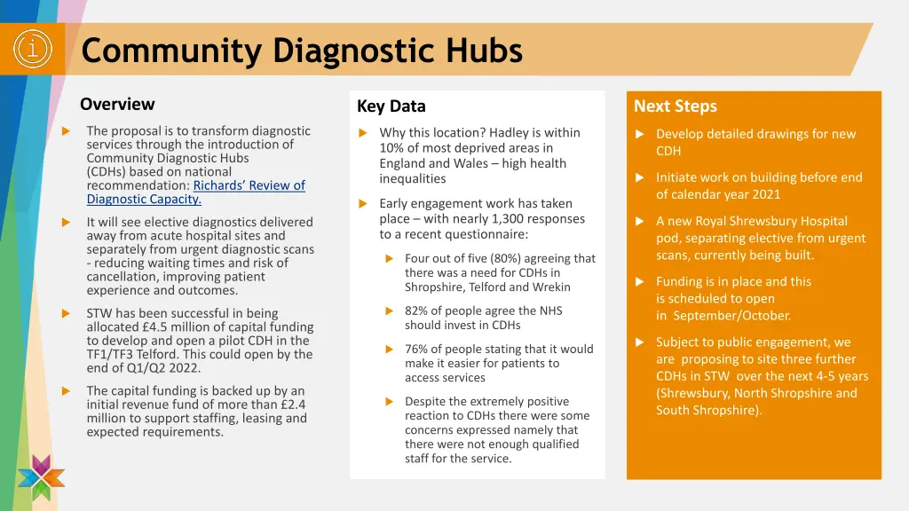 community diagnostic hubs