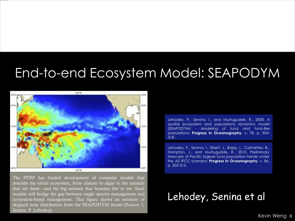 end to end ecosystem model seapodym