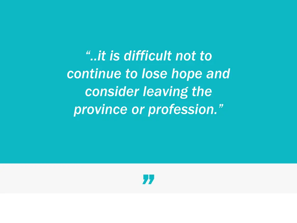 it is difficult not to continue to lose hope