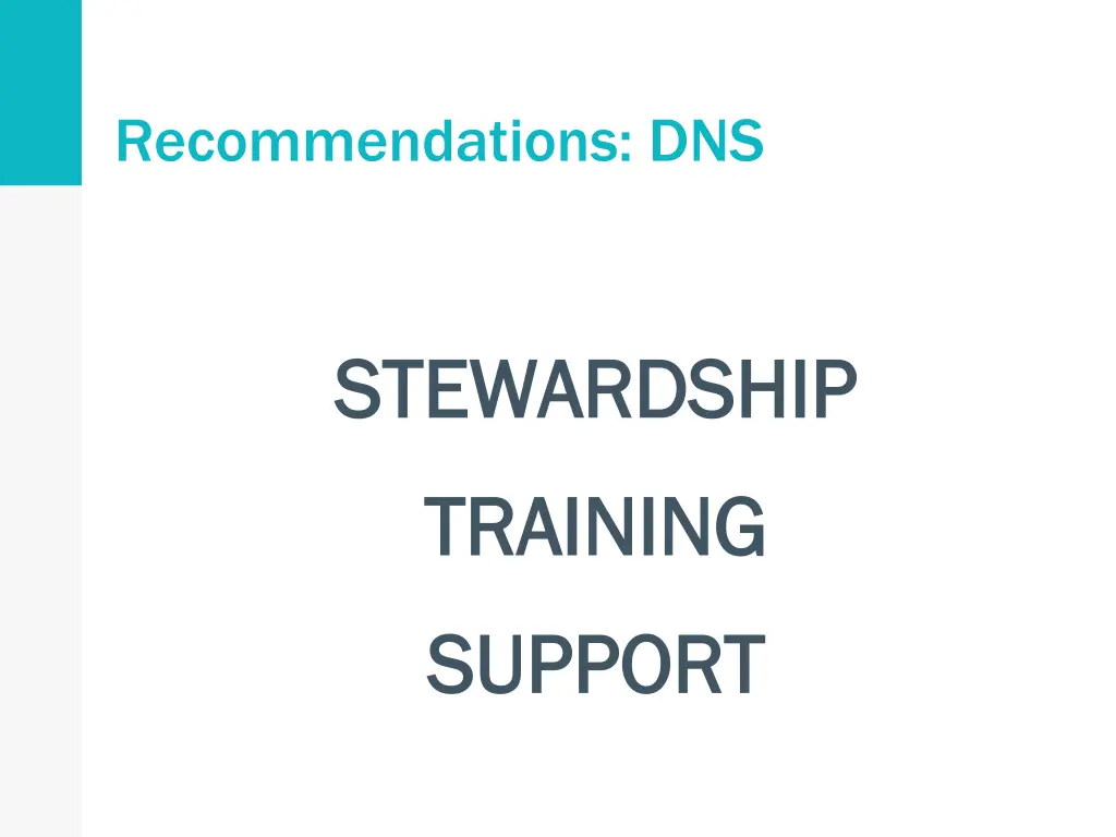 recommendations dns