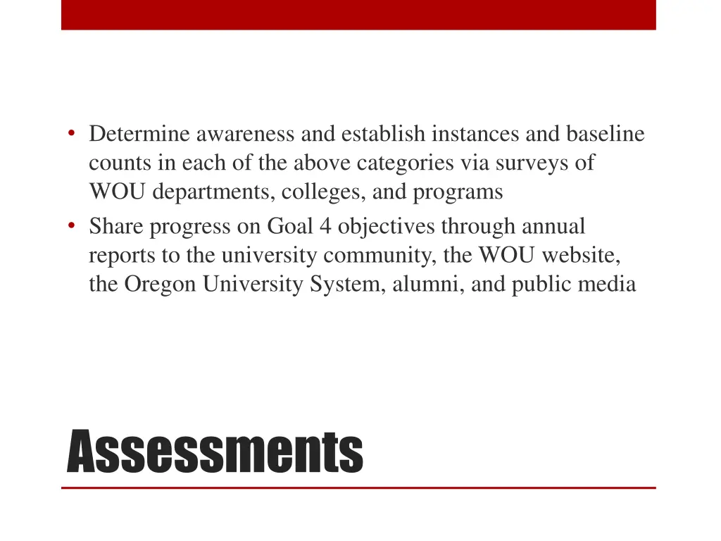determine awareness and establish instances