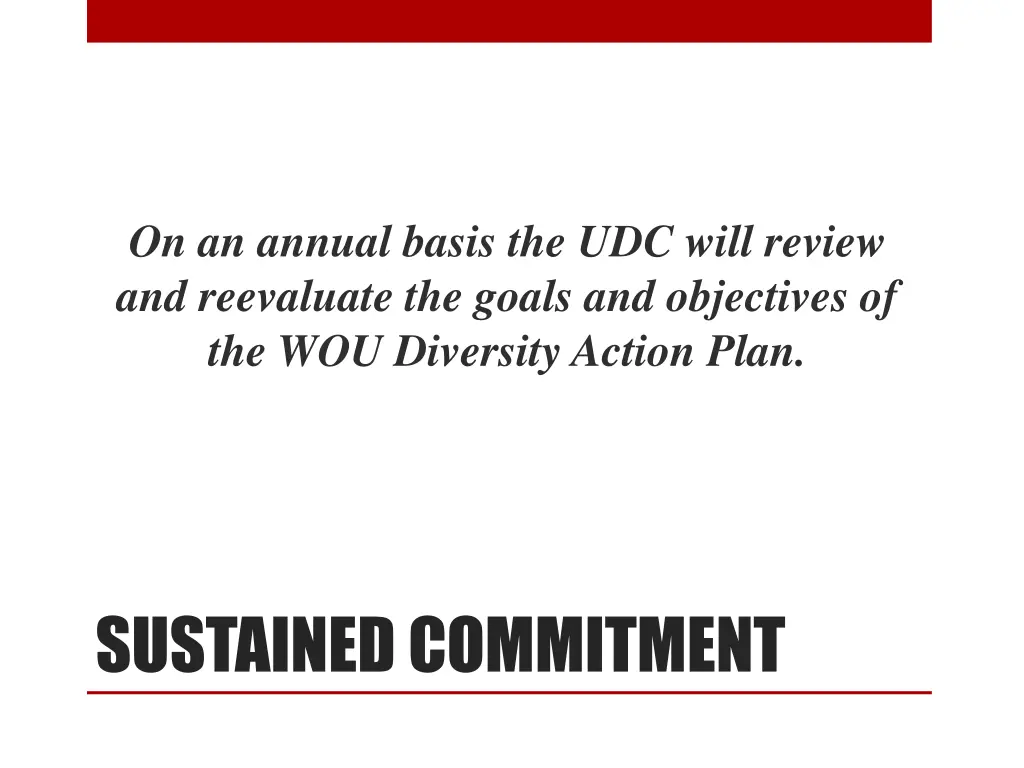 on an annual basis the udc will review
