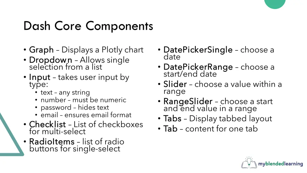 dash core components 1