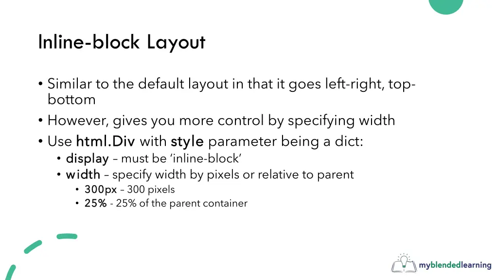 inline block layout