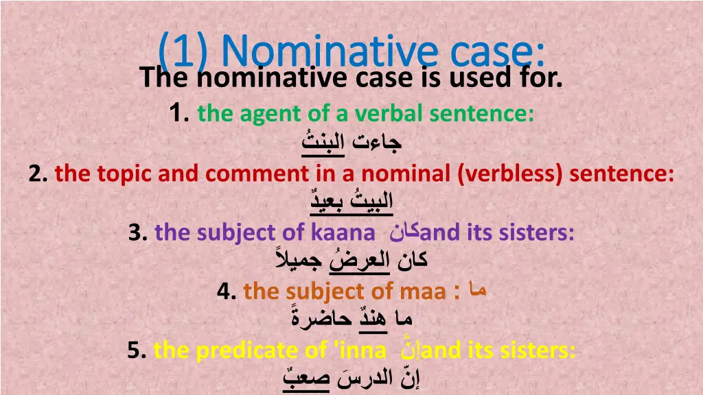 1 nominative case 1 nominative case