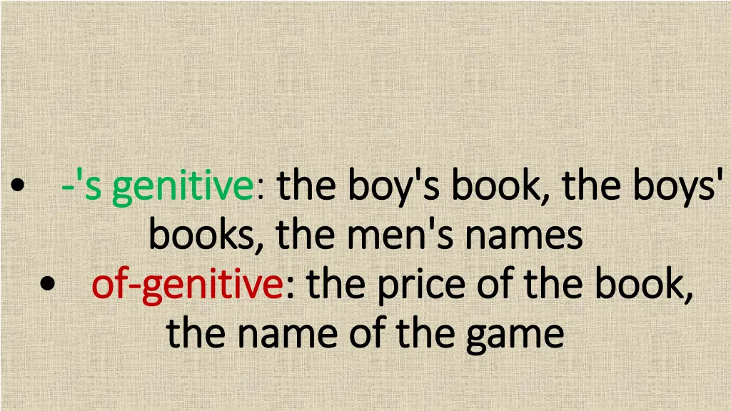 s genitive s genitive the boy s book the boys