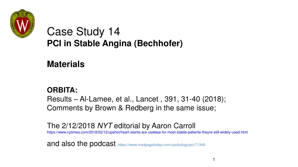 case study 14 pci in stable angina bechhofer