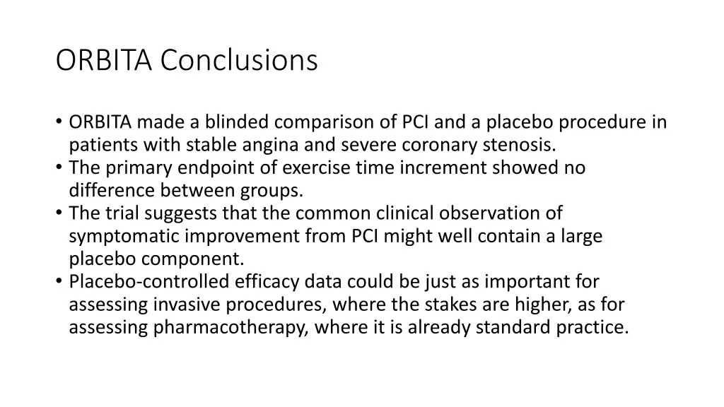 orbita conclusions