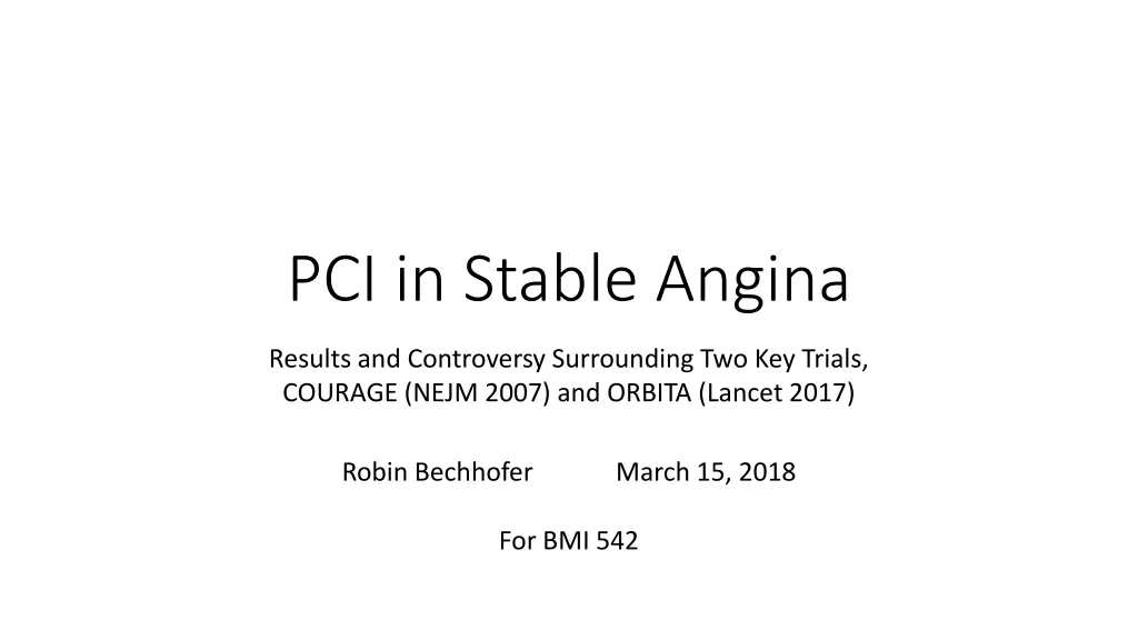 pci in stable angina