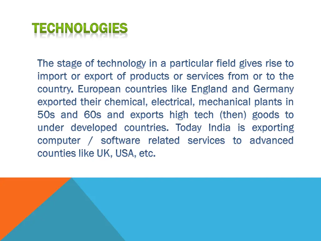 technologies technologies