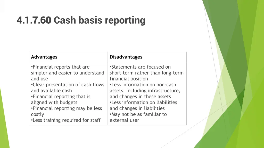 4 1 7 60 cash basis reporting