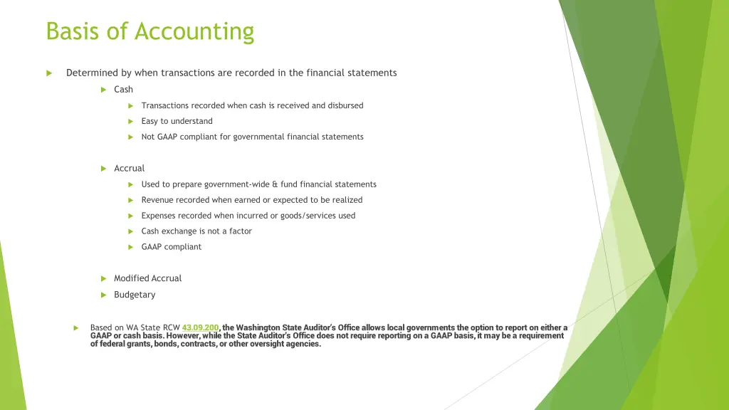 basis of accounting