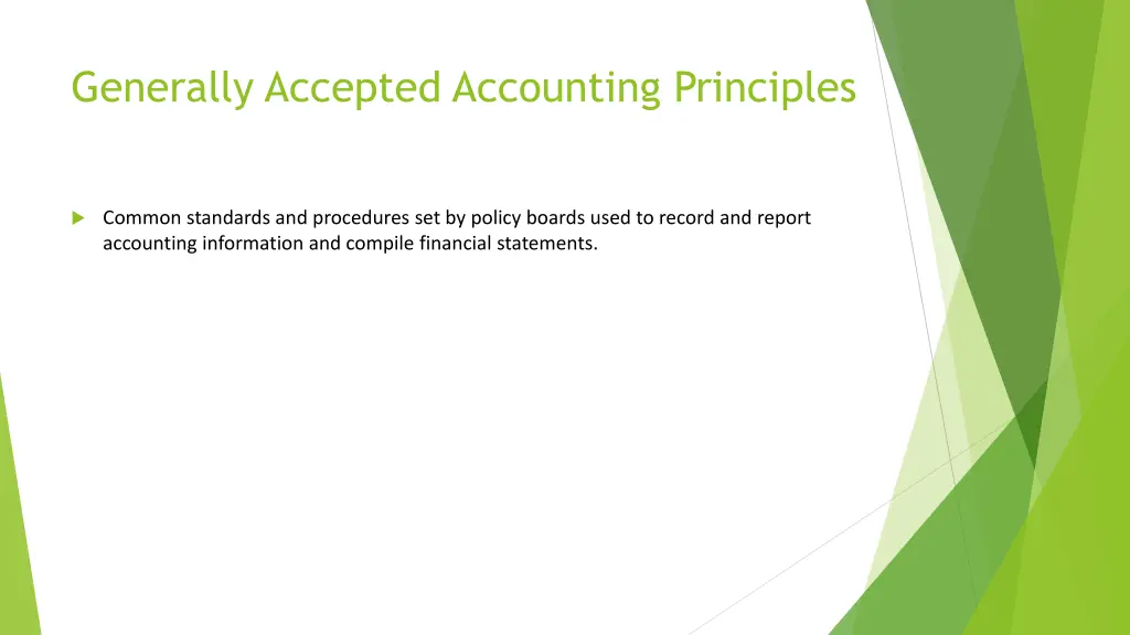 generally accepted accounting principles