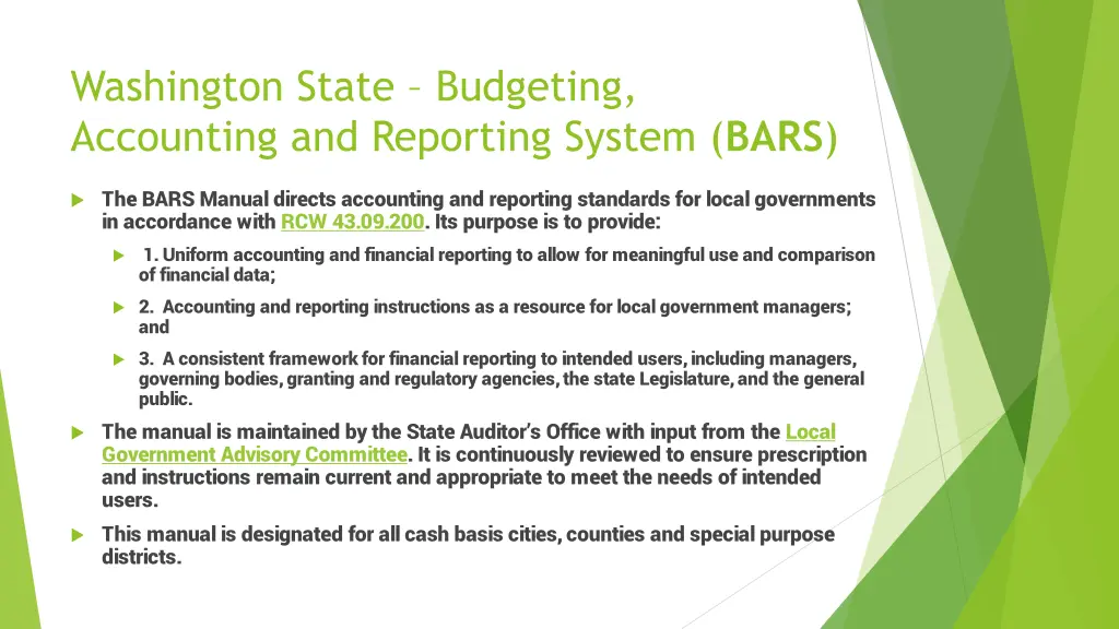 washington state budgeting accounting