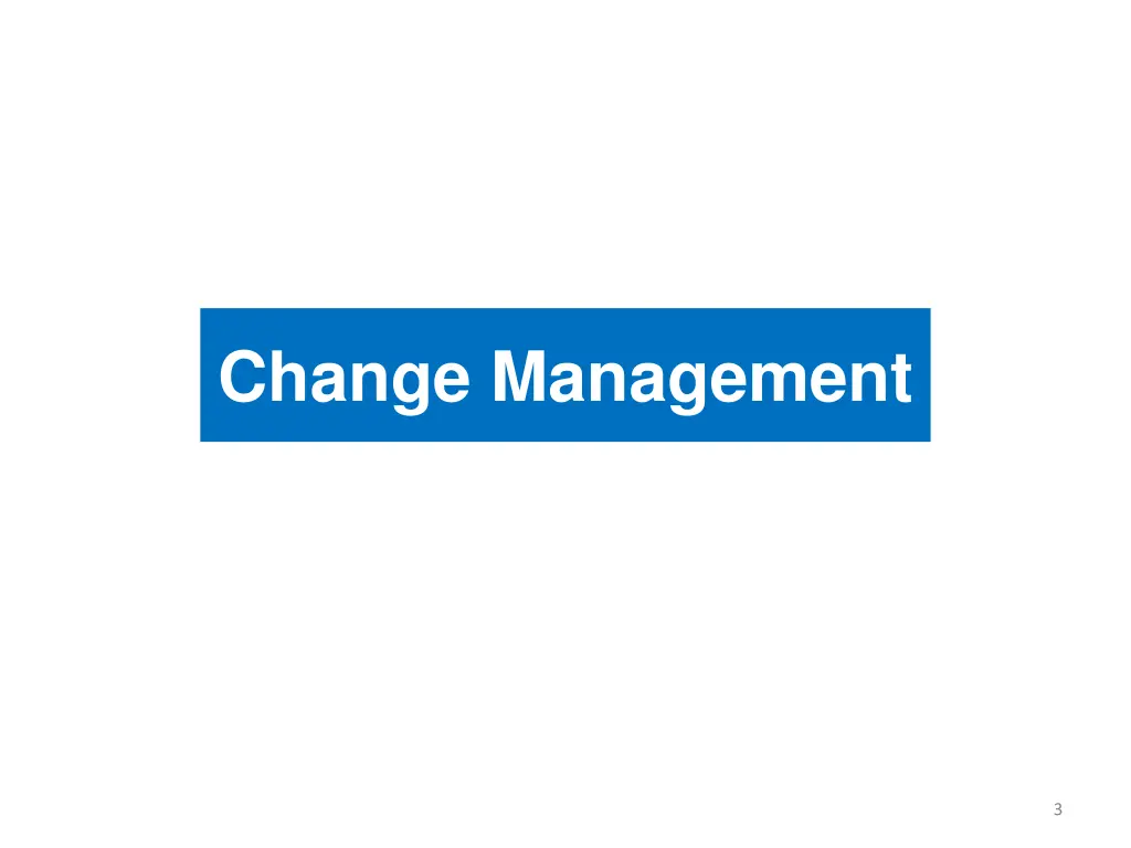 change management