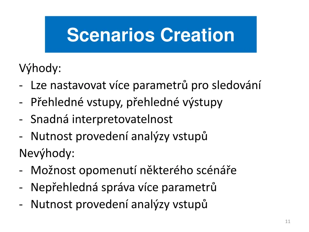 scenarios creation 1