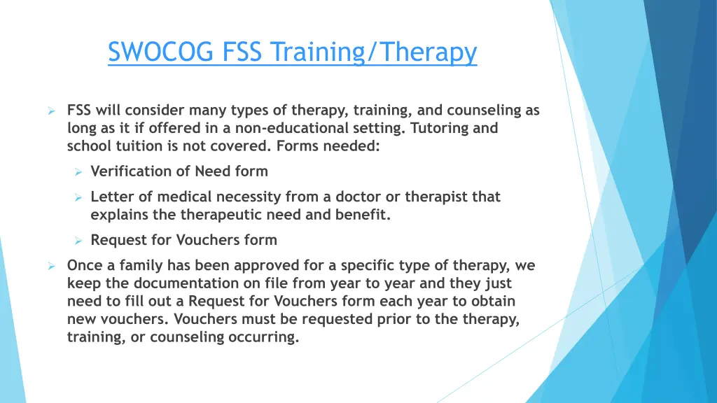 swocog fss training therapy