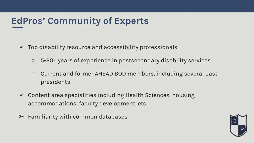 edpros community of experts