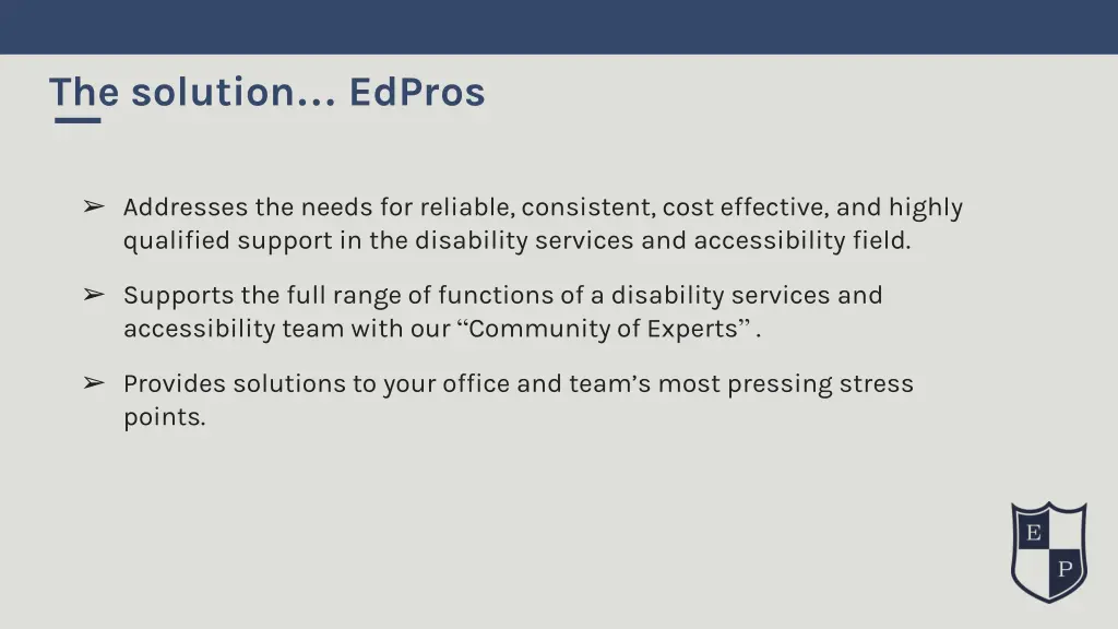 the solution edpros