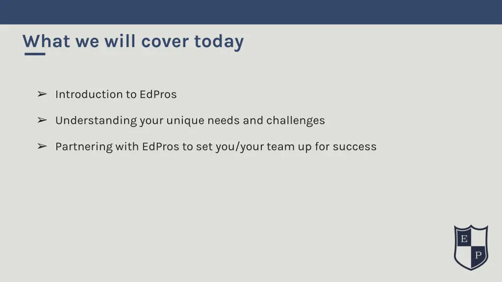 what we will cover today