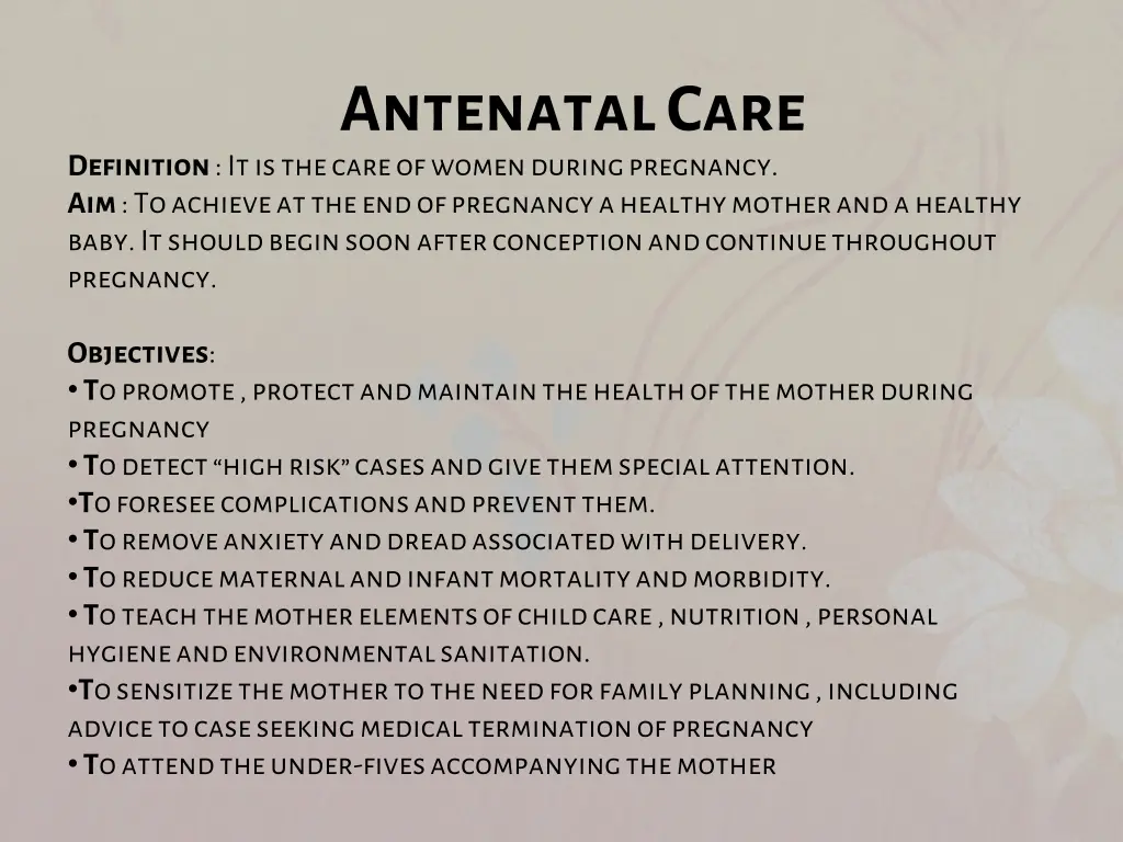 antenatal care