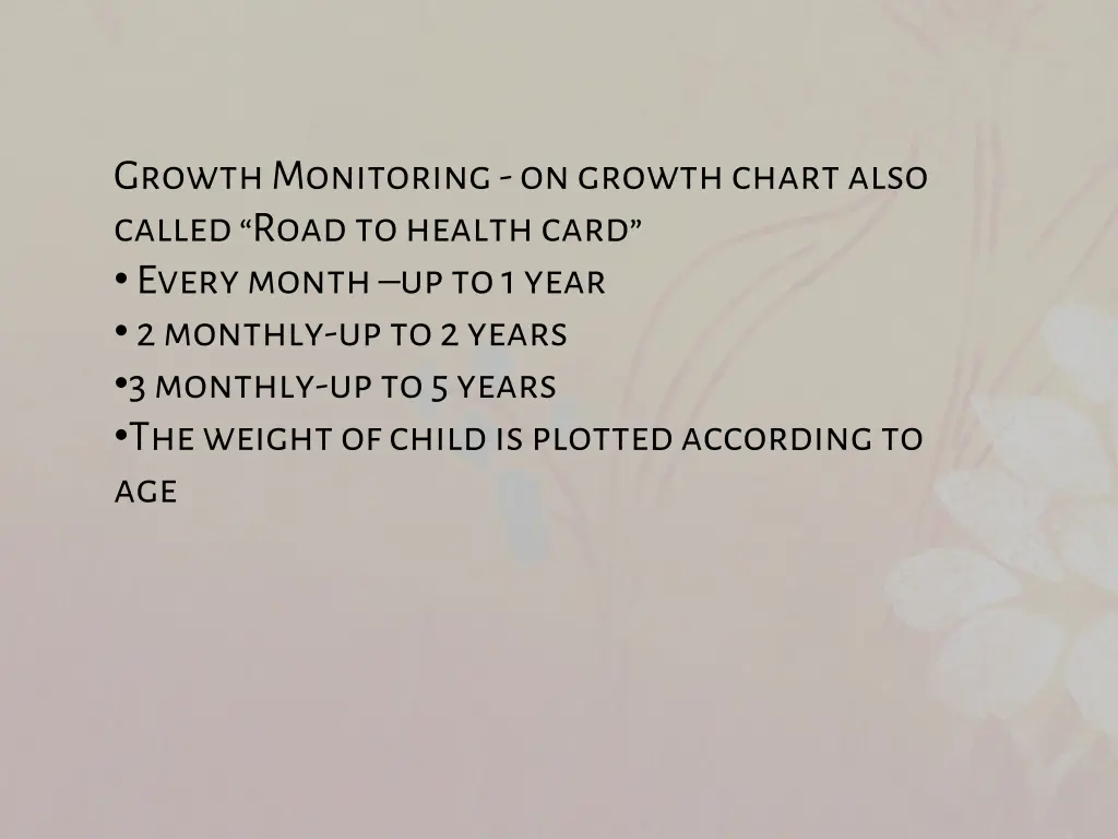 growth monitoring on growth chart also called