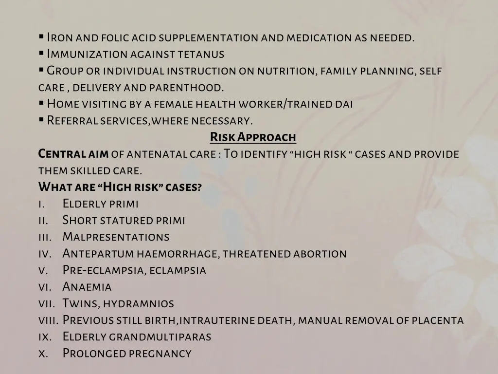 iron and folic acid supplementation