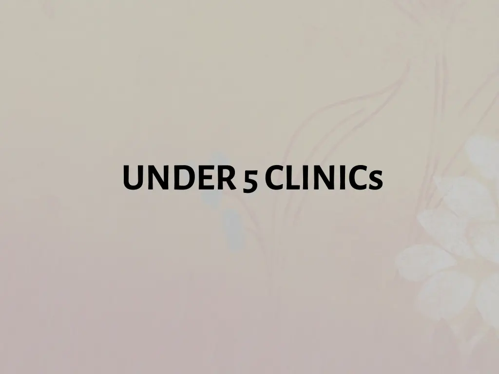 under 5 clinics