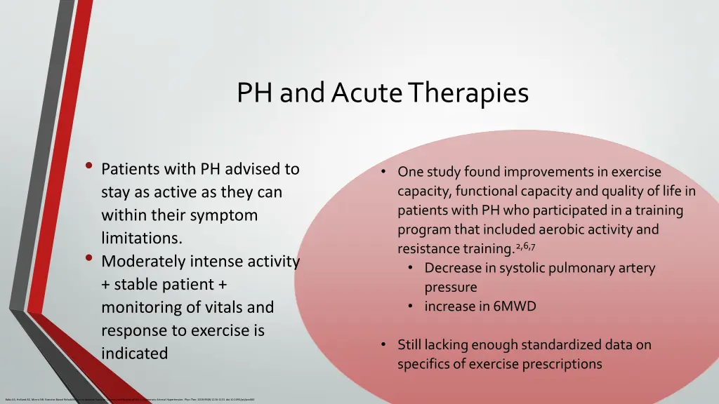 ph and acute therapies
