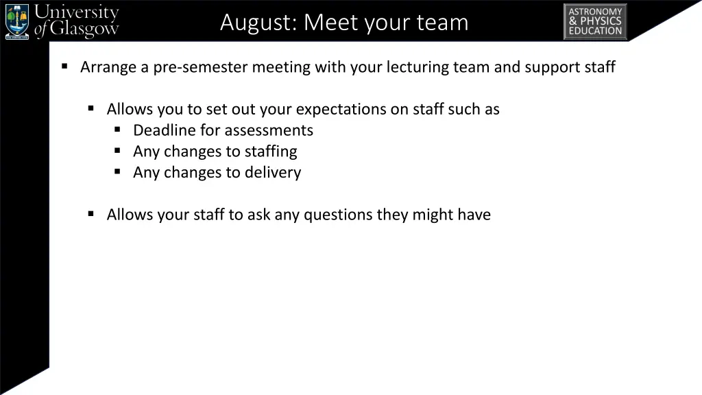 august meet your team