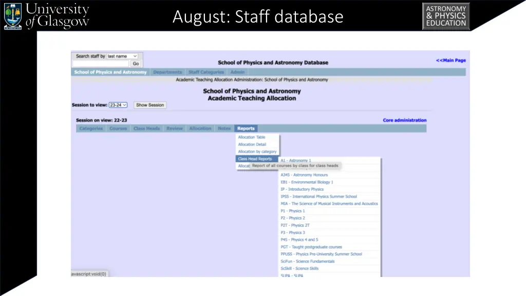 august staff database
