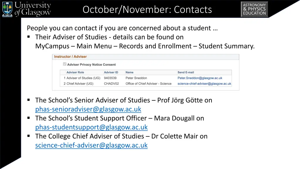 october november contacts