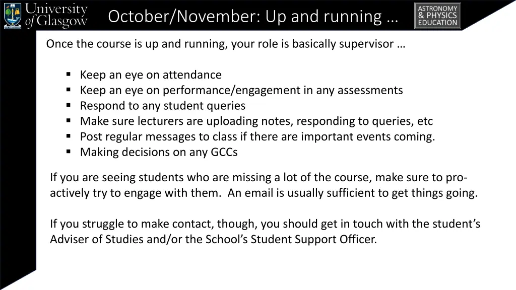 october november up and running
