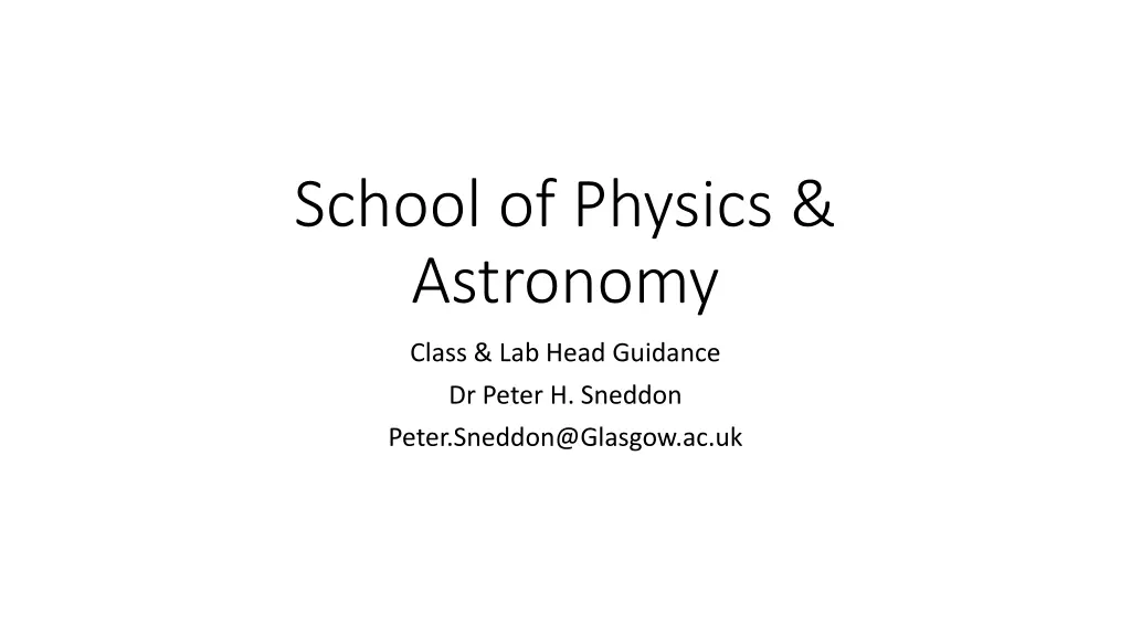 school of physics astronomy