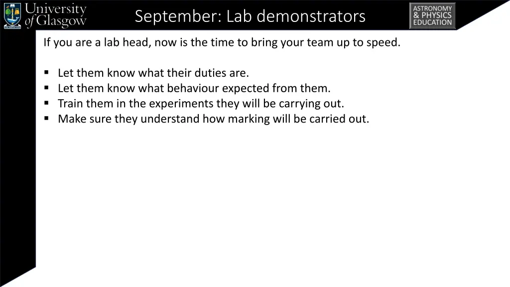 september lab demonstrators