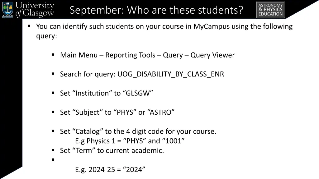 september who are these students